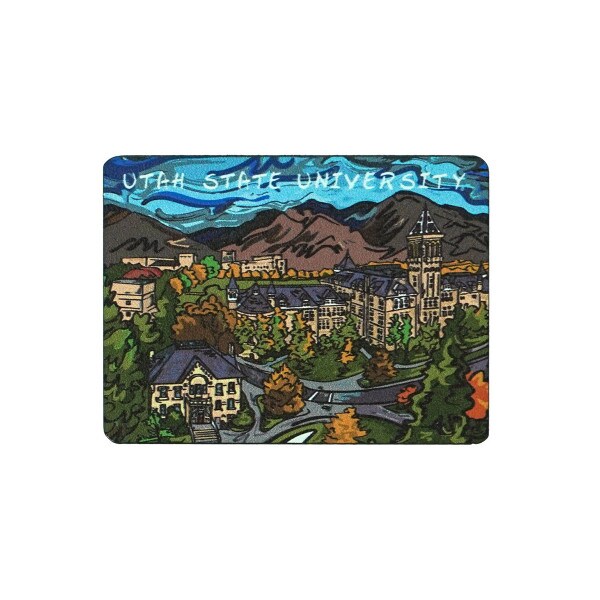Wood painting design magnet utah state justin patten